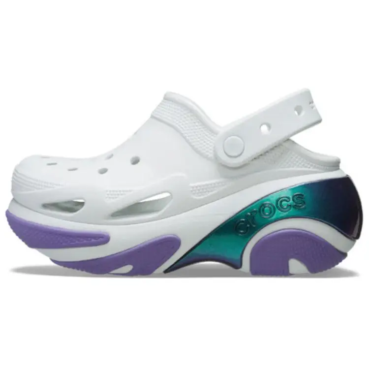 Zoccoli Versatili da Pendolare Crocs Bubble Crush Reflector a Punta Rotonda Unisex Bianco Viola 210743-1NK 38-39