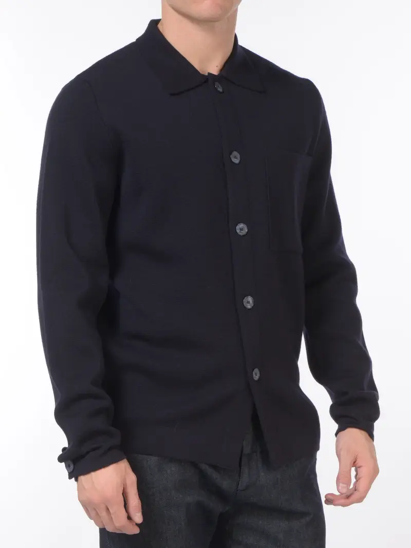 giacca da uomo Cruna in maglia con tasca Blu miniatura 2