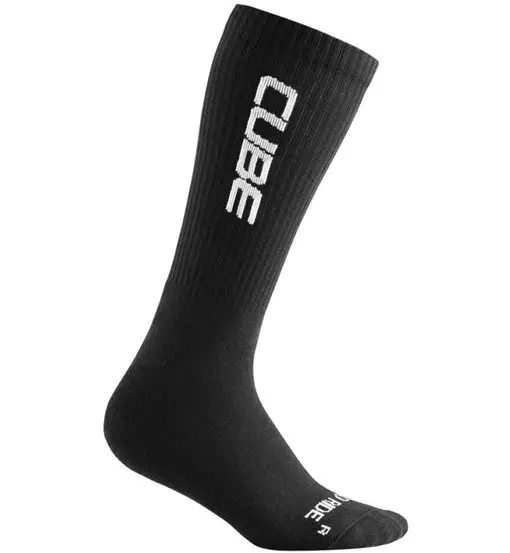 After Race High Cut Logo - calzini ciclismo Black
