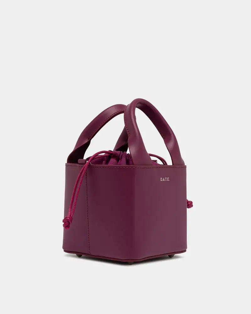 CUBO BAG LEATHER PURPLE miniatura 2
