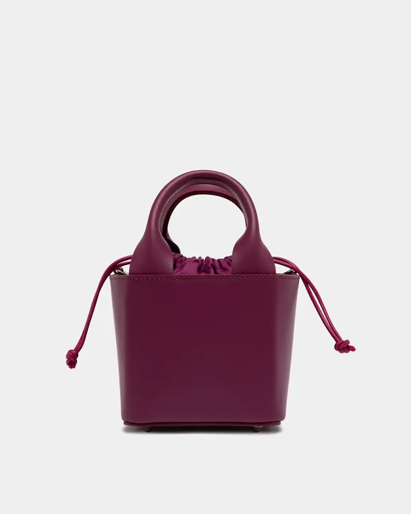 CUBO BAG LEATHER PURPLE miniatura 3