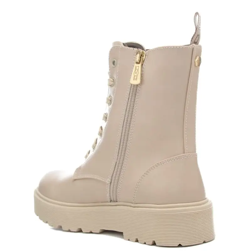 Cult Anfibi da Bambina beige con Logo Lettering in Rilievo miniatura 3