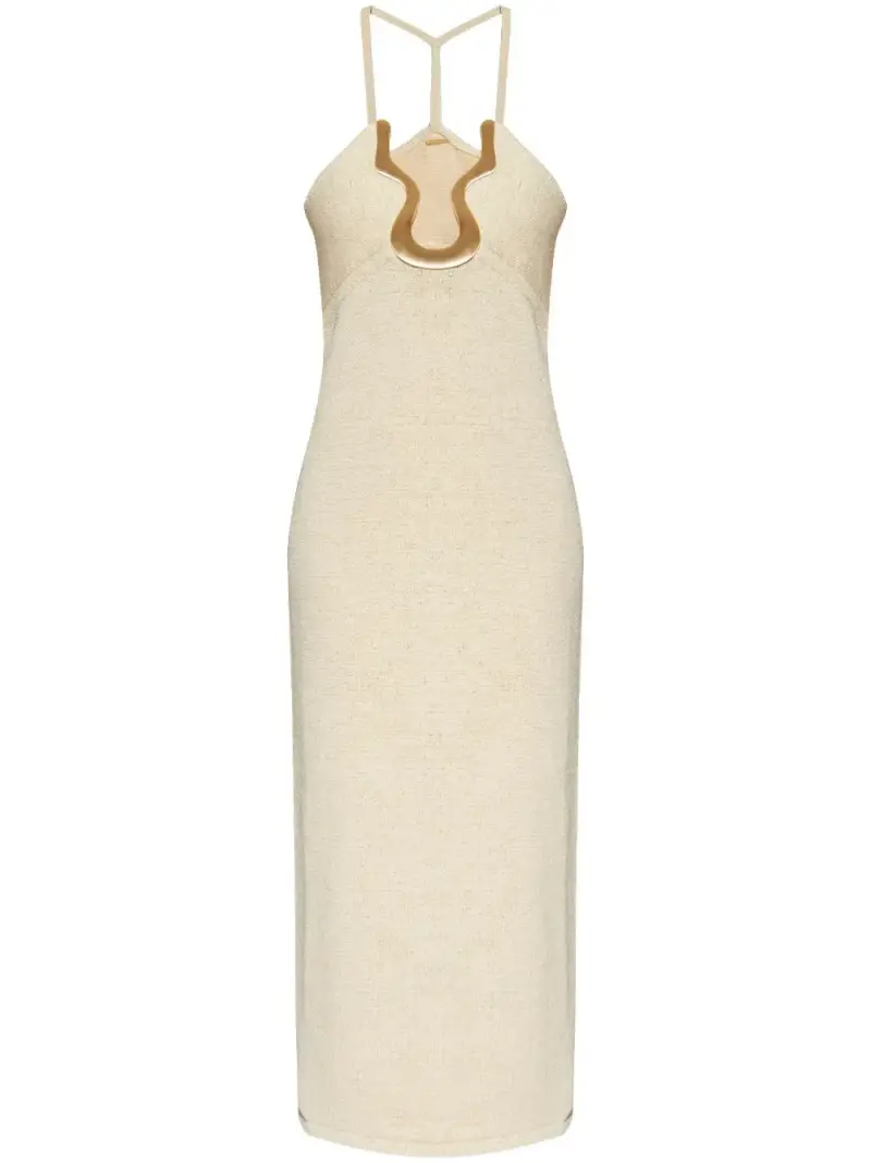 maxi dress valma BIANCO