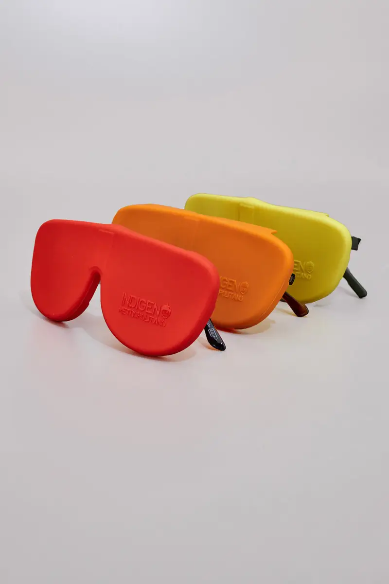 Custodia Salva Occhiali arancione in silicone pieghevole Indigeno Metropolitano Glasses Holder 5 miniatura 3