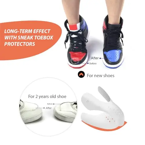 CuteHome Scudi per Scarpe, Sneaker Toebox Protector contro le rughe delle scarpe, prevenzione delle rughe Toebox, EU miniatura 2