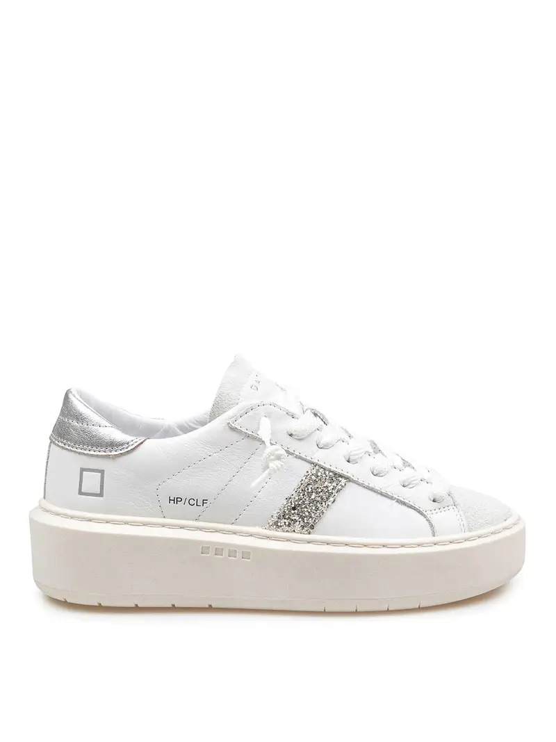 . Date Sneakers Hill Low In Pelle Bianco