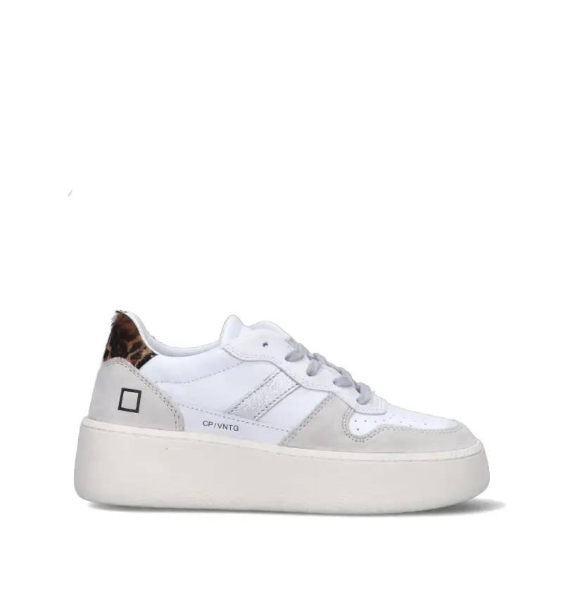 Sneaker donna bianca in pelle Vario
