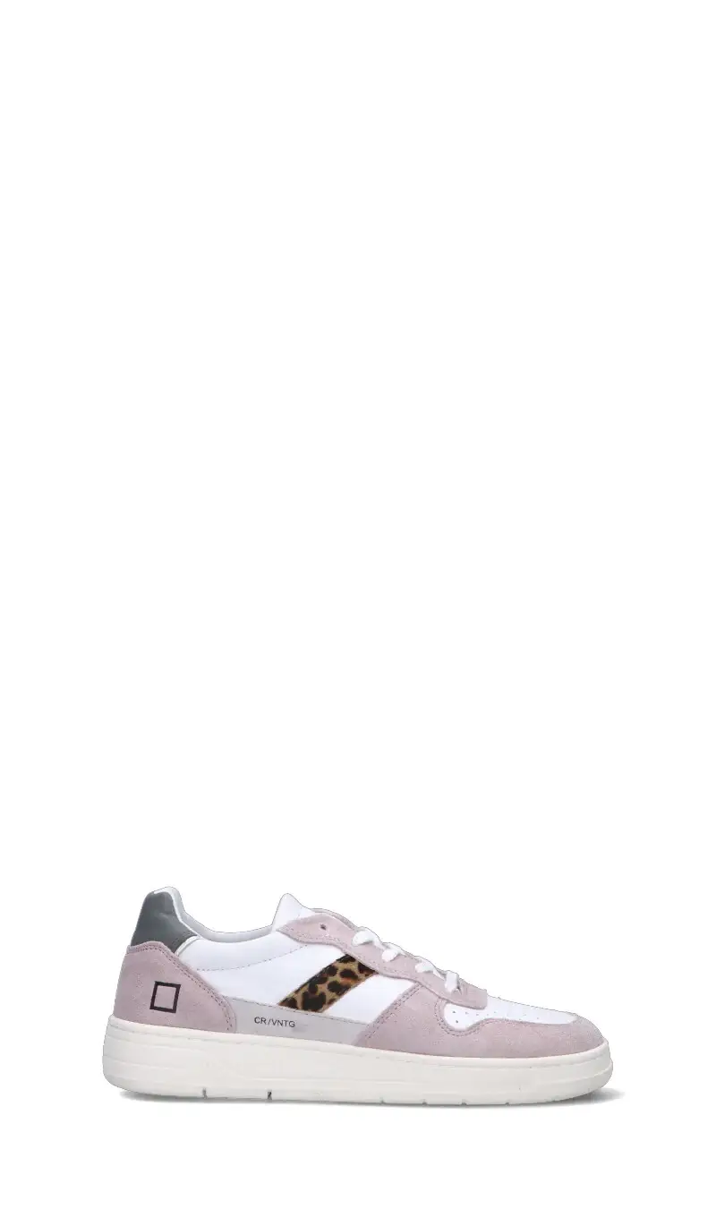 Sneaker donna bianca/rosa in pelle Vario