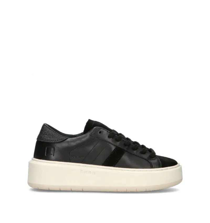 Sneaker donna nera in pelle Vario