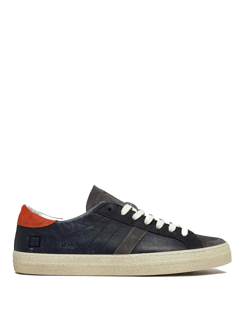. Sneaker Hill Low Vintage Uomo In Pelle Blu