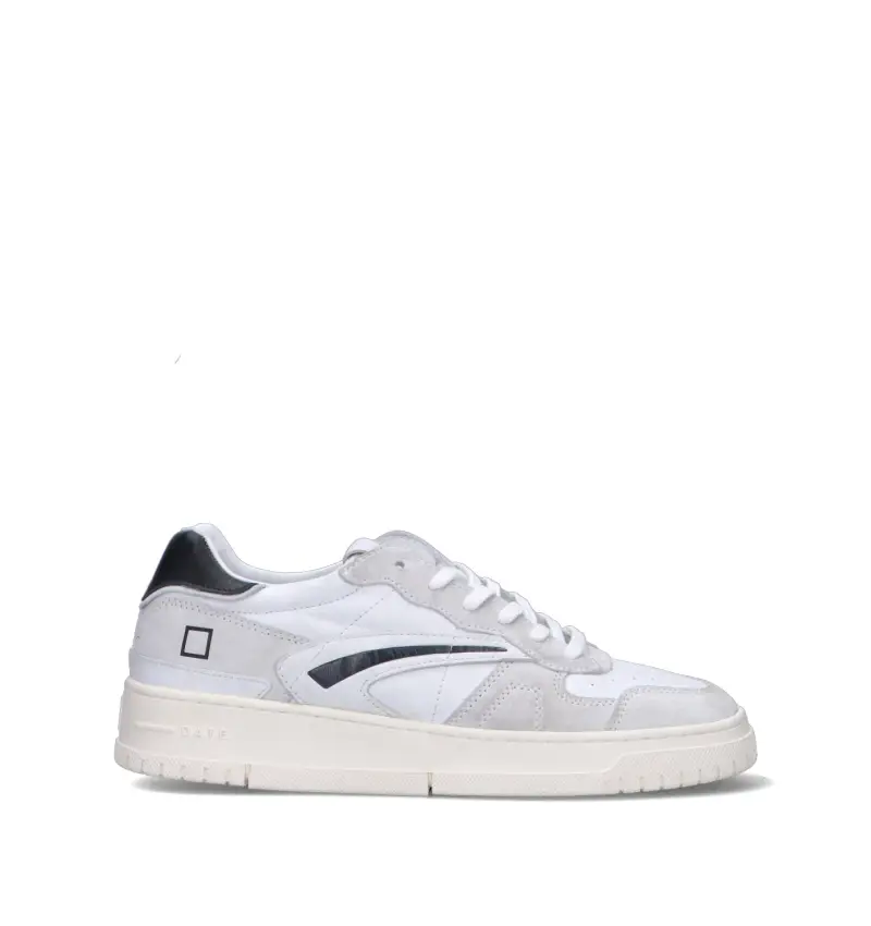 Sneaker uomo bianca/nera in pelle Vario