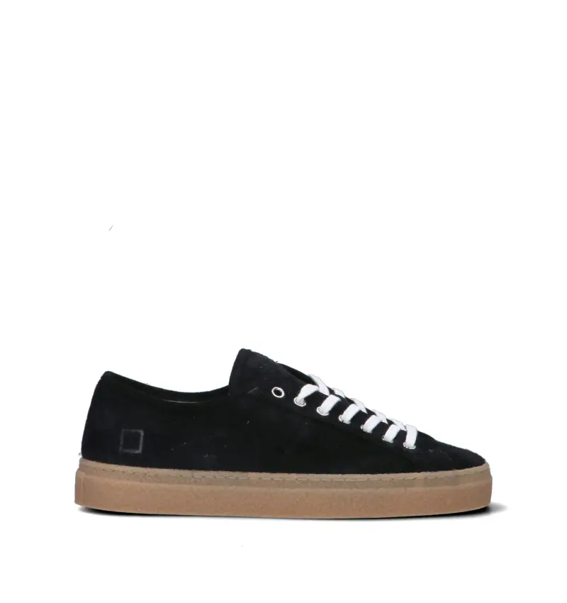 Sneaker uomo nera in suede Vario