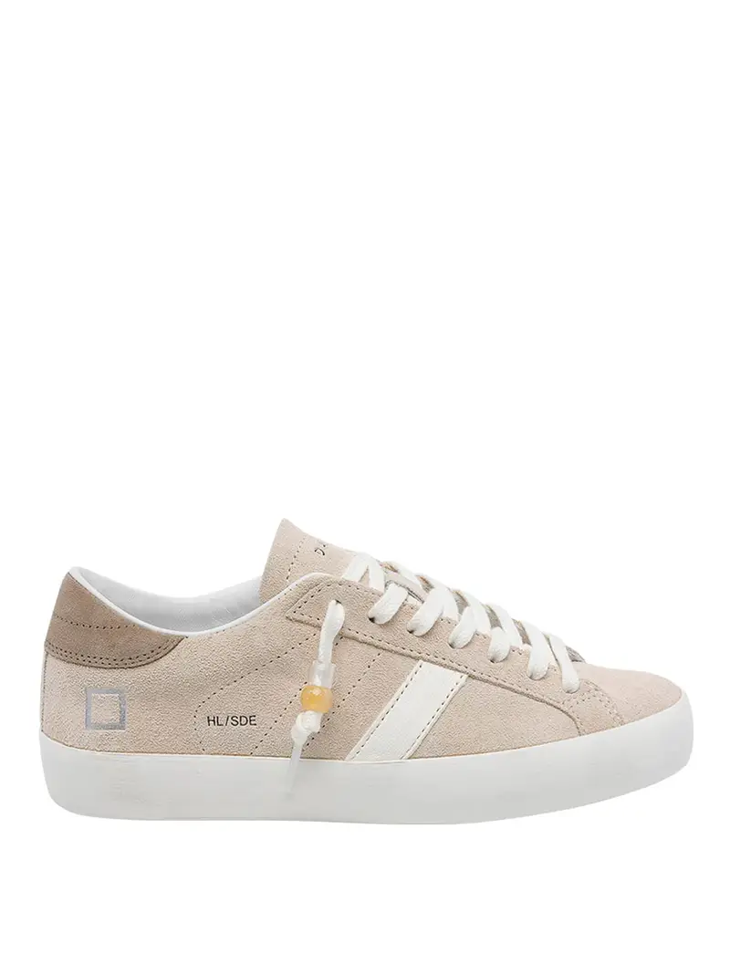 Sneakers basse in pelle scamosciata Beige