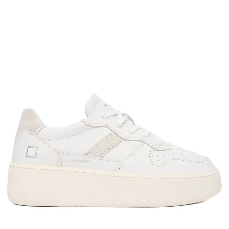 Sneakers D.A.T.E. Court Platform V. Calf W431-CP-VC Bianco