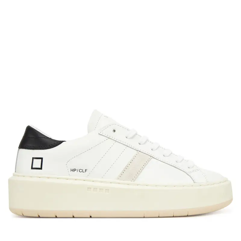 Sneakers D.A.T.E. Hill Low Platform Calf W431-HP-CA Bianco
