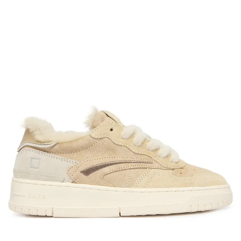 Sneakers D.A.T.E. Torneo Pure Fur Mono W431-TPF-MN Beige