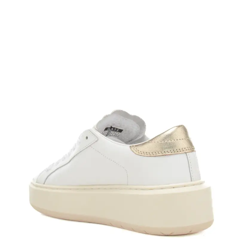 sneakers da donna hill low in vera pelle con inserti laminati bianco leopardo miniatura 3