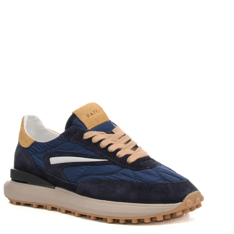 sneakers da uomo athleta in vera pelle e suede blu miniatura 2