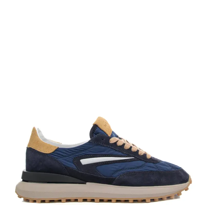. sneakers da uomo athleta in vera pelle e suede blu