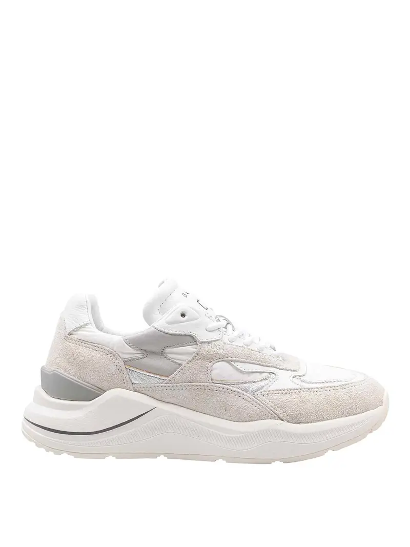 . Sneakers Runninf Fuga In Nylon E Suede Bianco