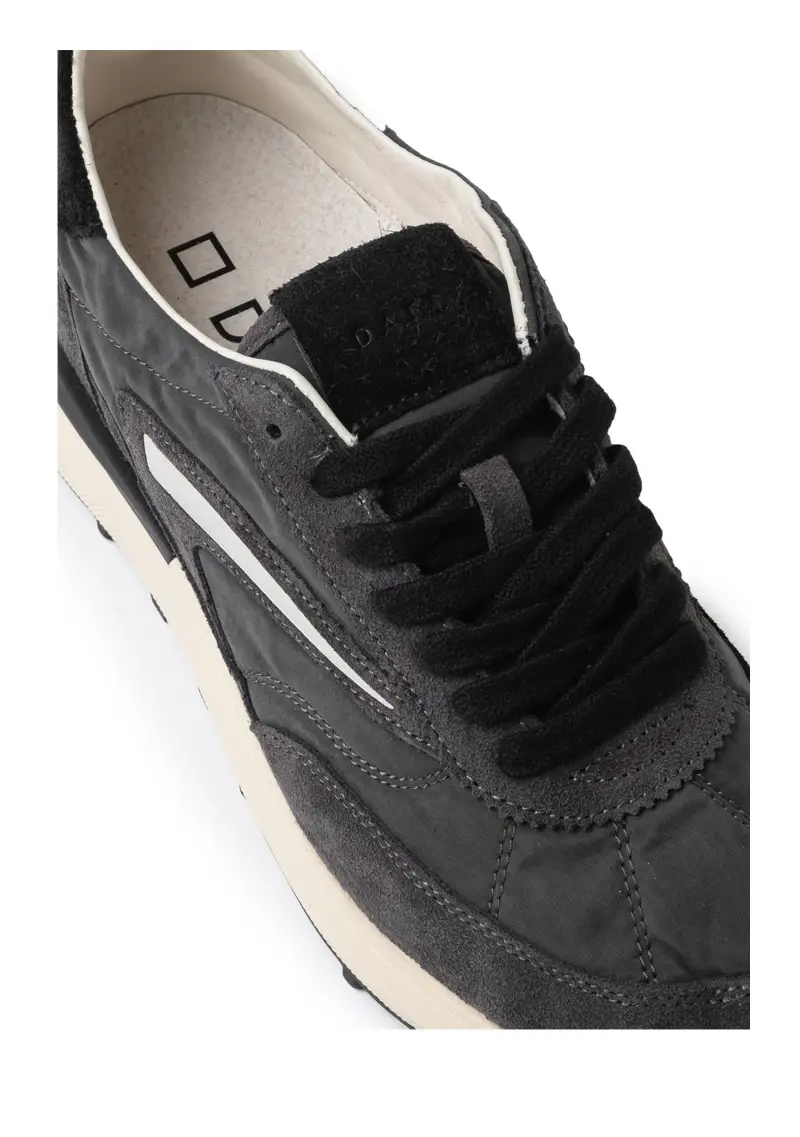 D.a.t.e. D.a.t.e. Sneakers Uomo Antracite in Nylon e Suede miniatura 2