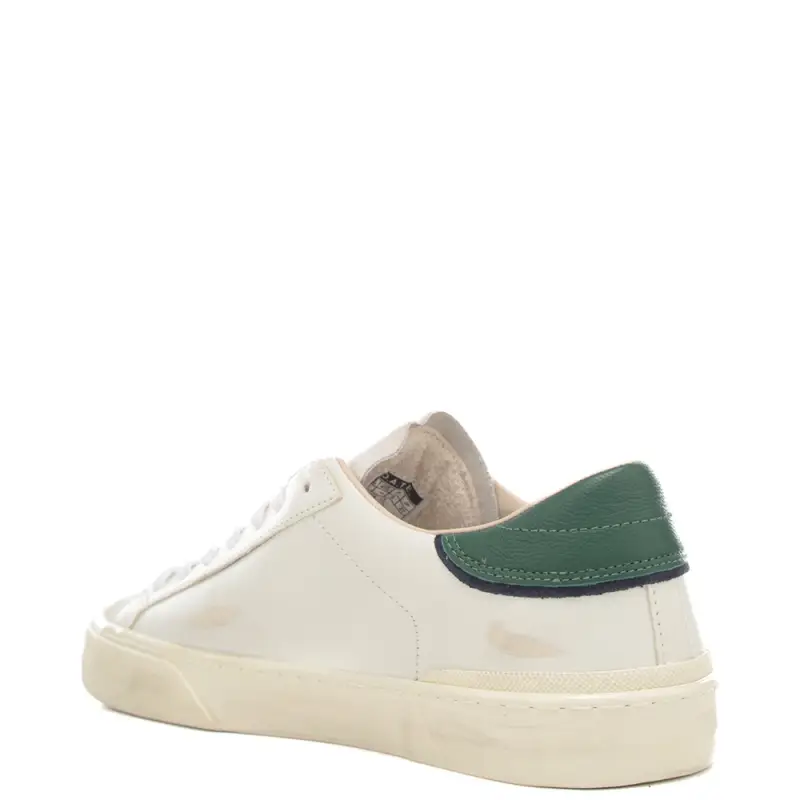 sneankers da uomo hill low in vera pelle con inserti a contrasto colore bianco verde miniatura 3