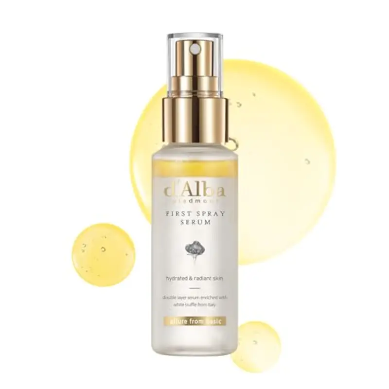 d'Alba Siero First Spray Serum al Tartufo Bianco Italiano, Skincare Cura della Pelle Vegana, Spray Viso Idratante e Illuminante per la Pelle Luminosa, Cura Coreana Completa Tutto in uno (50ml)