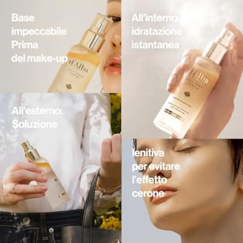 d'Alba Siero First Spray Serum al Tartufo Bianco Italiano, Skincare Cura della Pelle Vegana, Spray Viso Idratante e Illuminante per la Pelle Luminosa, Cura Coreana Completa Tutto in uno (50ml) miniatura 3