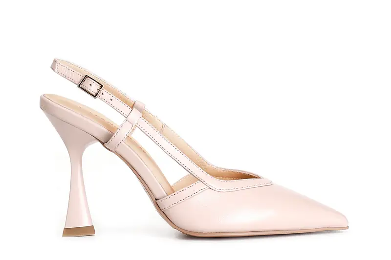 décolleté aperta dietro in nappa cipria 37