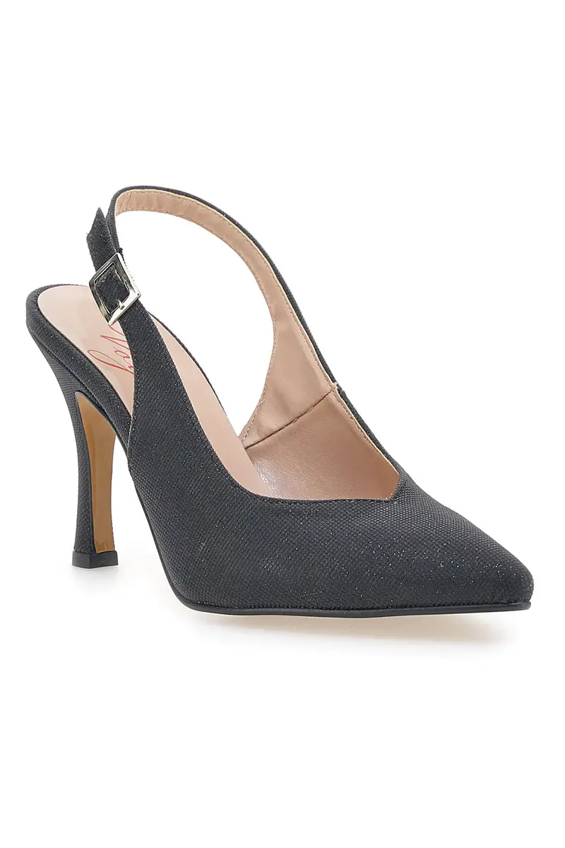Décolleté Slingback Nere Con Glitter Pittarello Vogue 487 miniatura 2