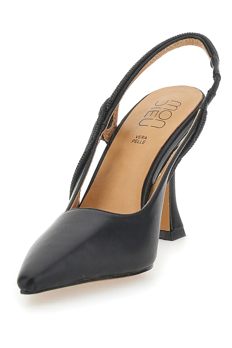 Décolleté Slingback Nerecon Punta Sfilata e Cinturino con Strass Mon Dieu 8820H118 miniatura 3