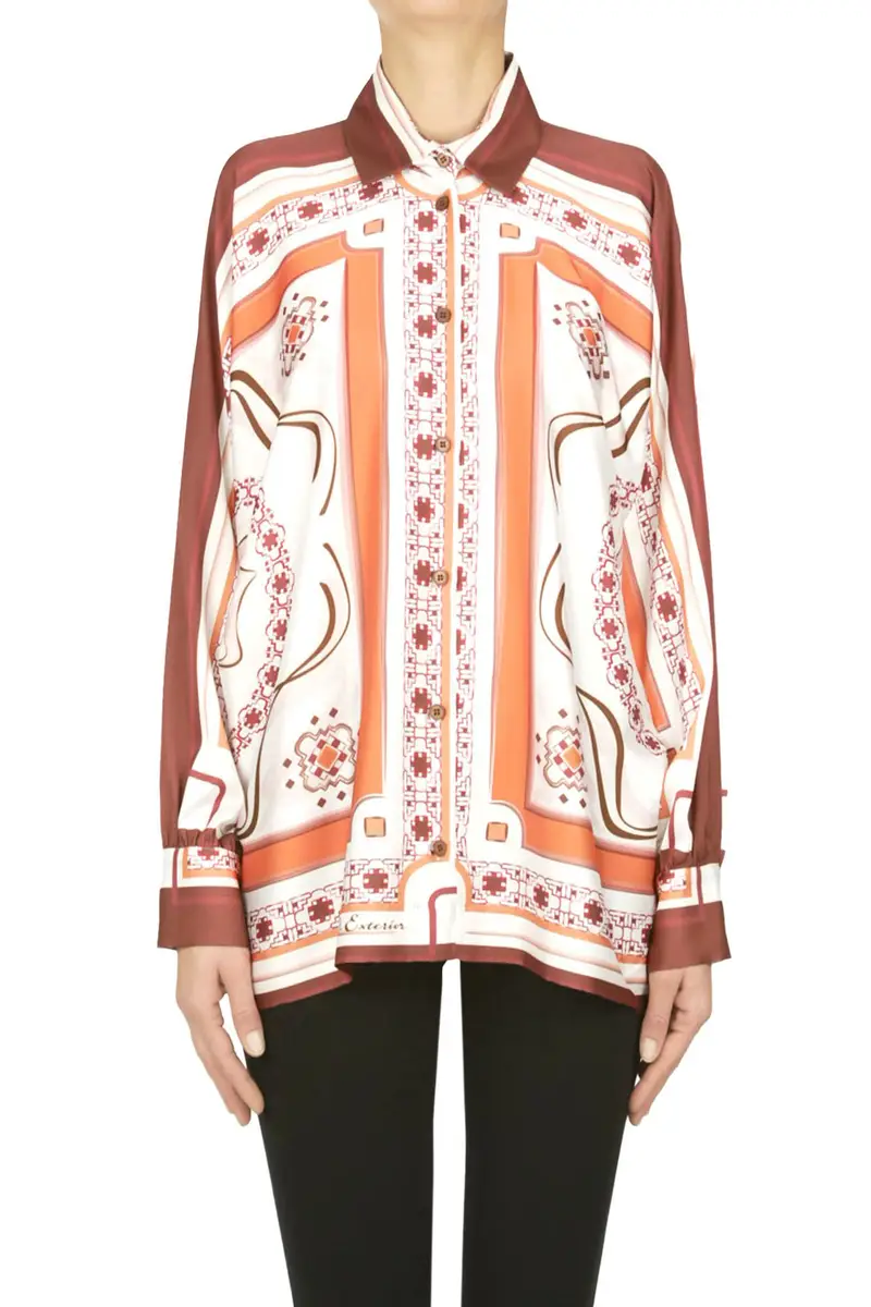 Camicia in satin stampato