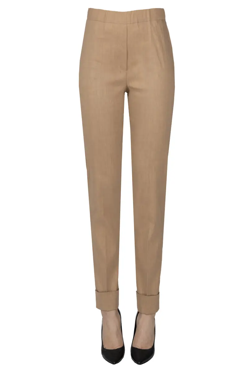 Pantaloni a sigaretta Beige