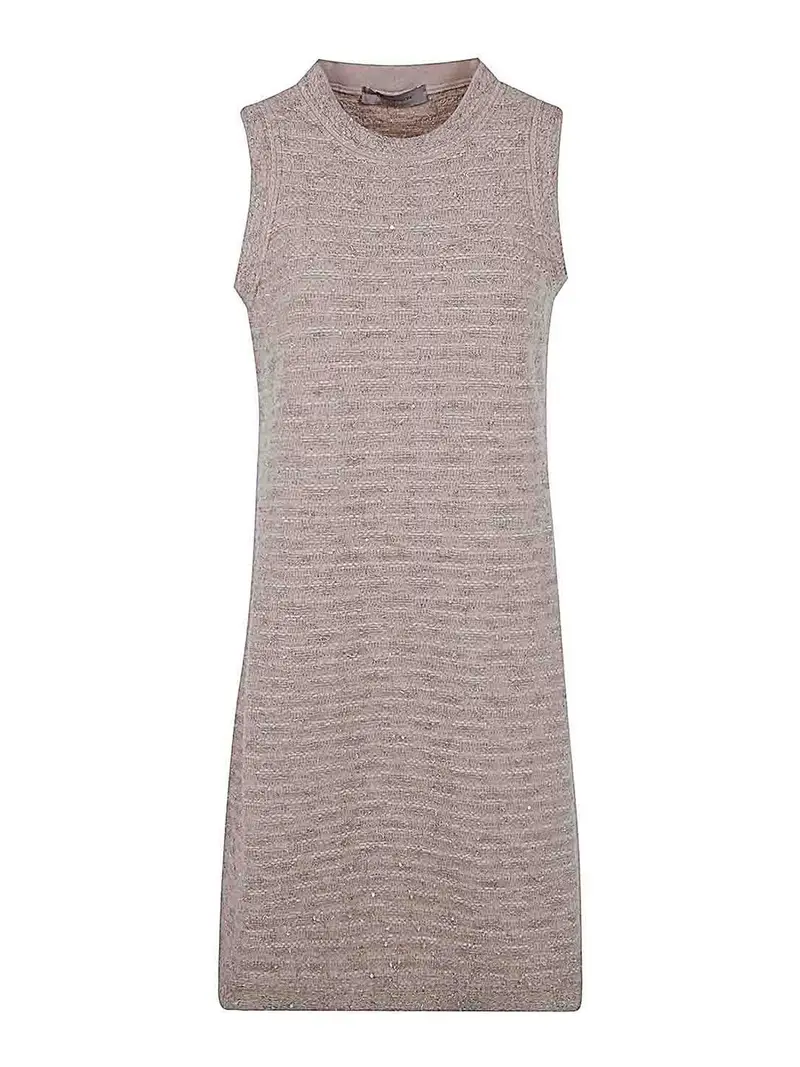 Vestito in cristallo con motivo Marrone