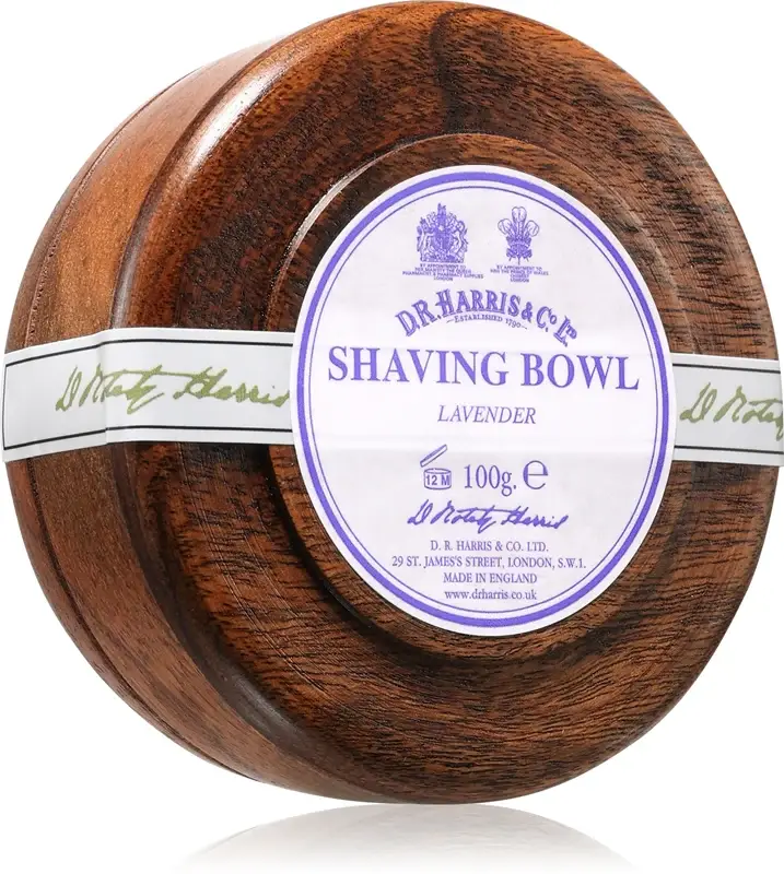 DR. Harris Shawing Bowl Legno di Mogano sapone da barba Lavanda 100 g