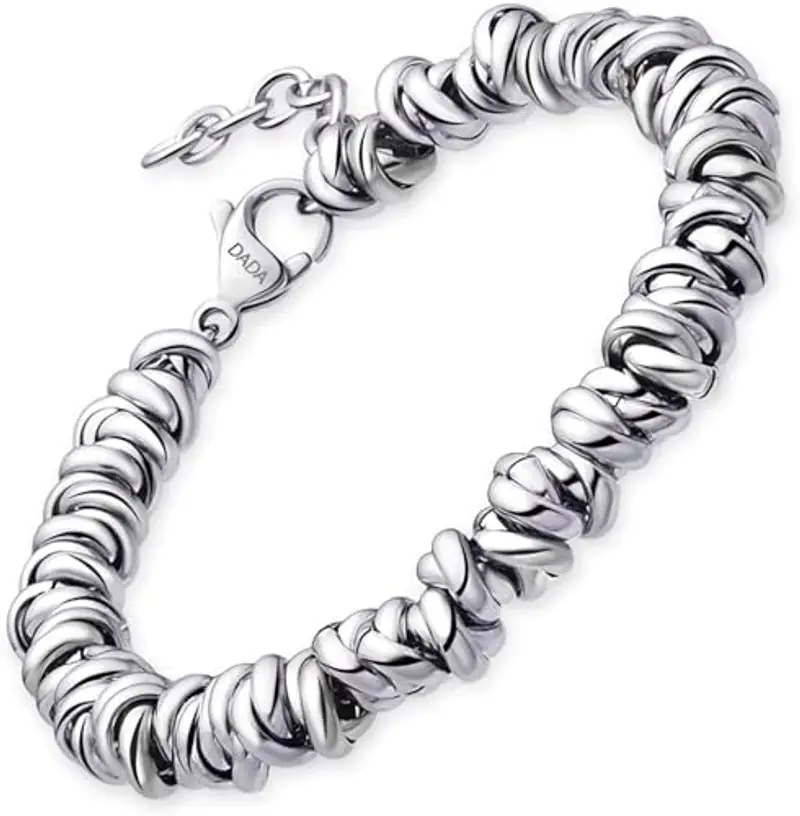 Dada Gioielli - Bracciale Donna Nodini Intrecciati Acciaio Argento