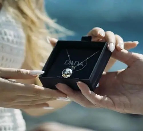 Dada Gioielli - Collana Chiama Angeli Gravidanza Catena Rosario Acciaio Anallergico Regolabile 100+10cm miniatura 3