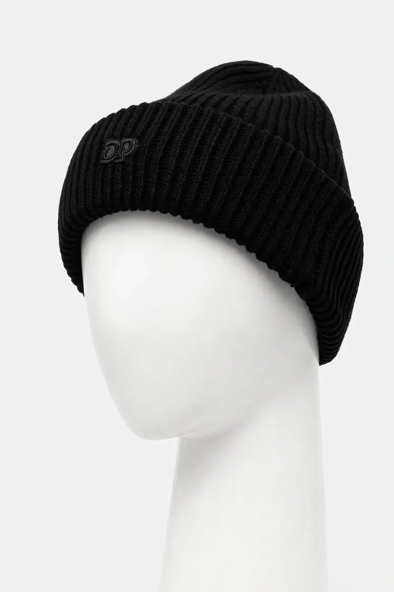berretto in cotone Knitted Beanie colore nero 2521089 miniatura 2