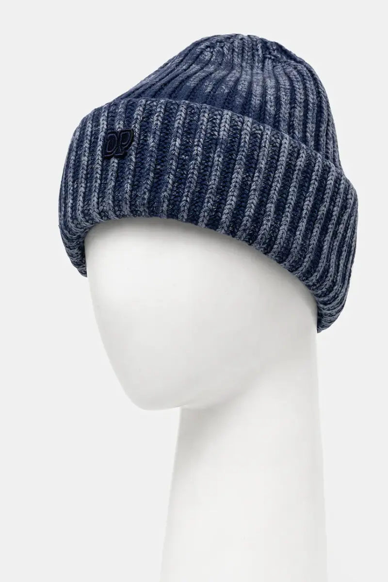 berretto in cotone Knitted Washed Beanie colore blu 2521088 miniatura 2
