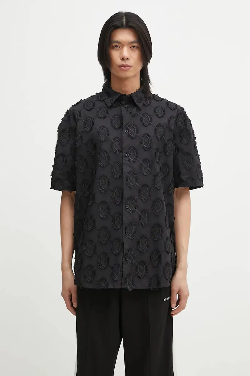 camicia in cotone Trophy Shield Ss Shirt Nero