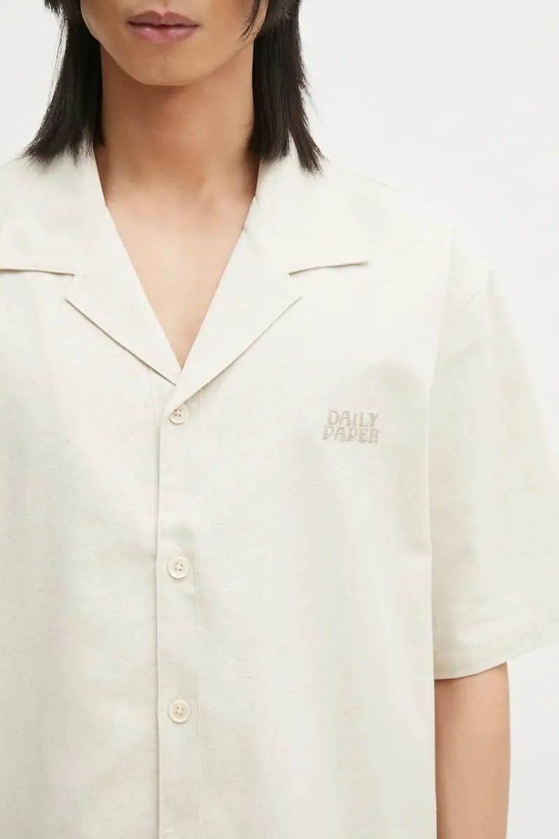 camicia Linen Ss Shirt uomo colore beige 2511123 miniatura 4