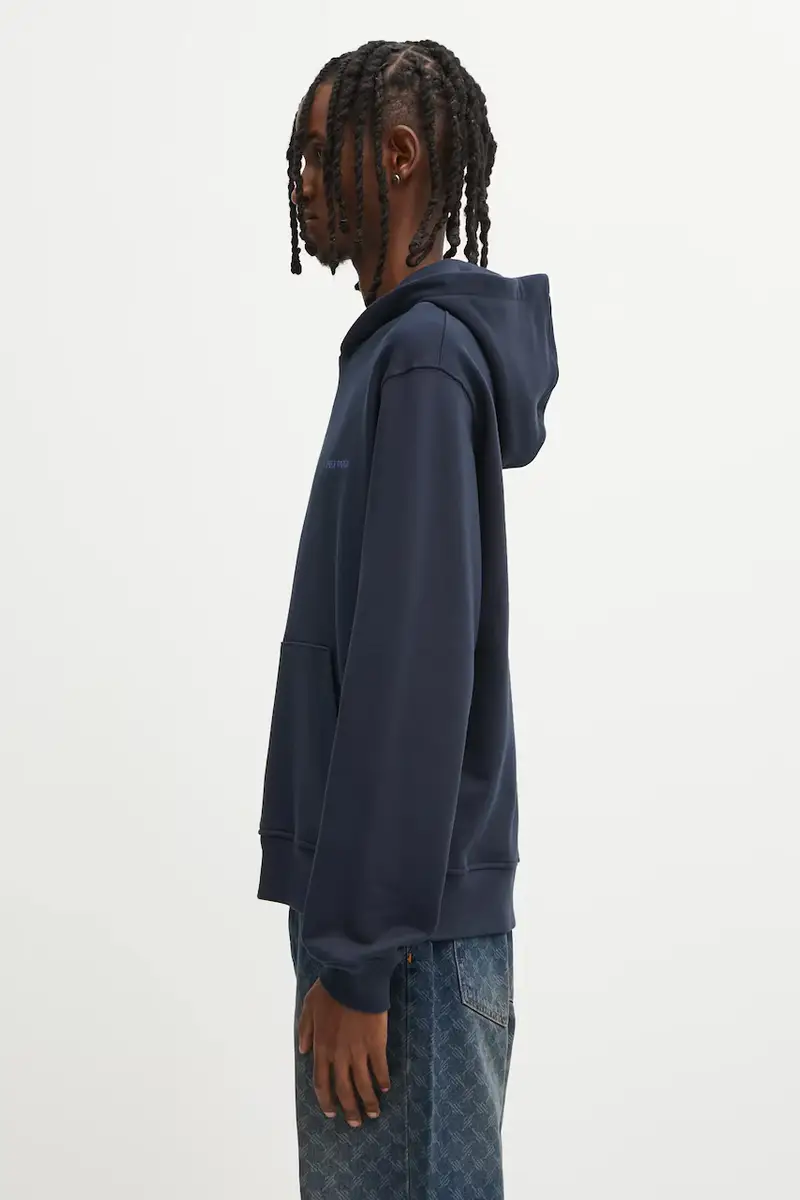 felpa in cotone Candle Label Hoodie Blu navy miniatura 2