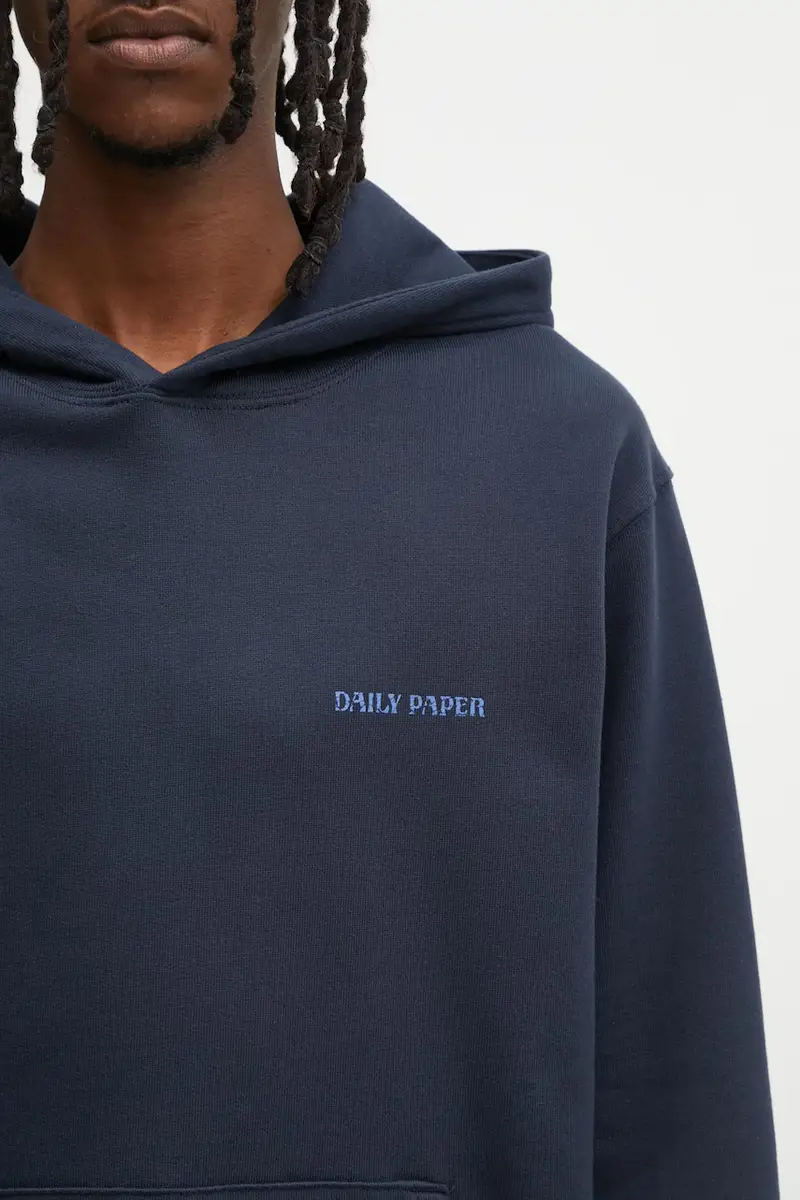 felpa in cotone Candle Label Hoodie Blu navy miniatura 4