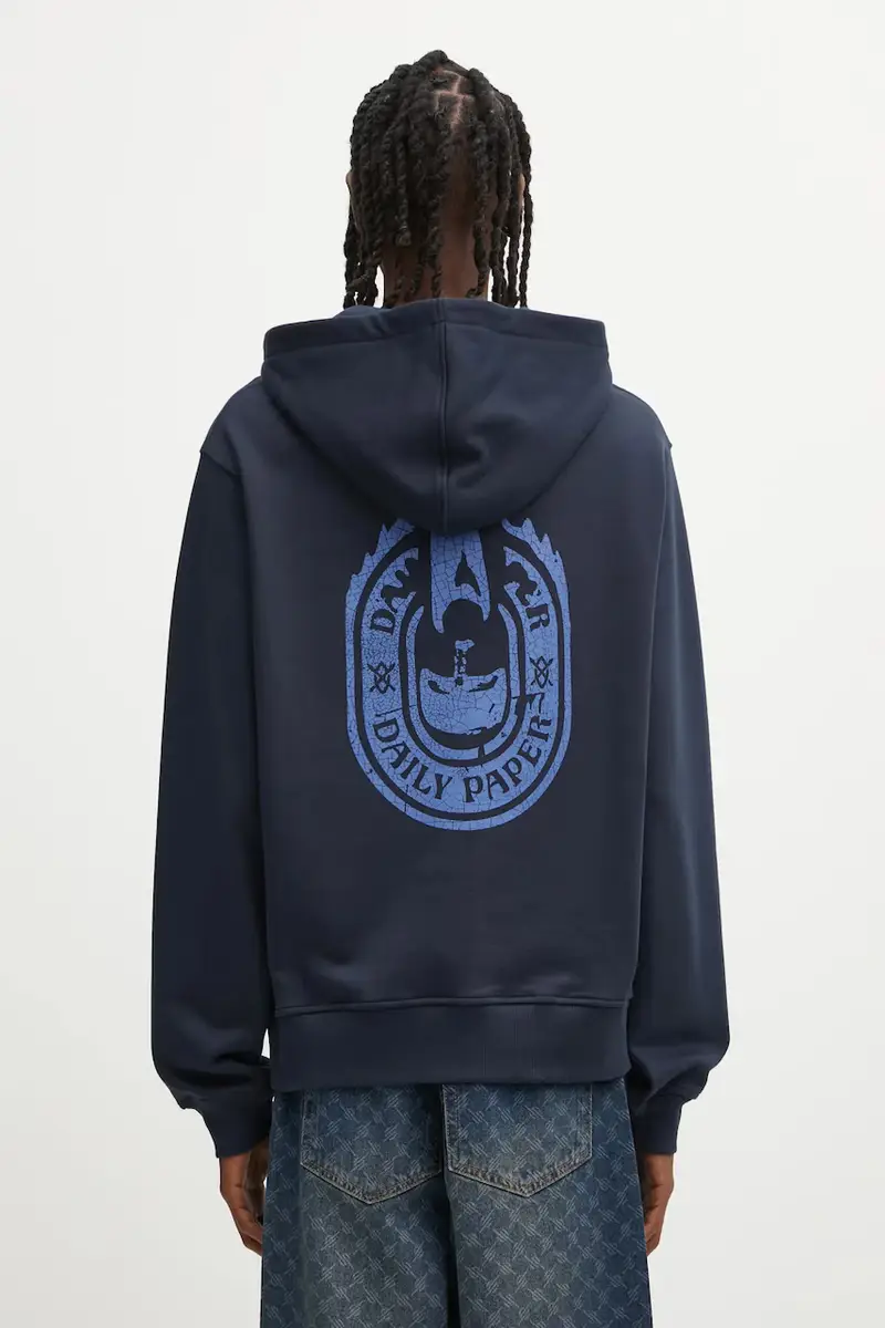 felpa in cotone Candle Label Hoodie Blu navy