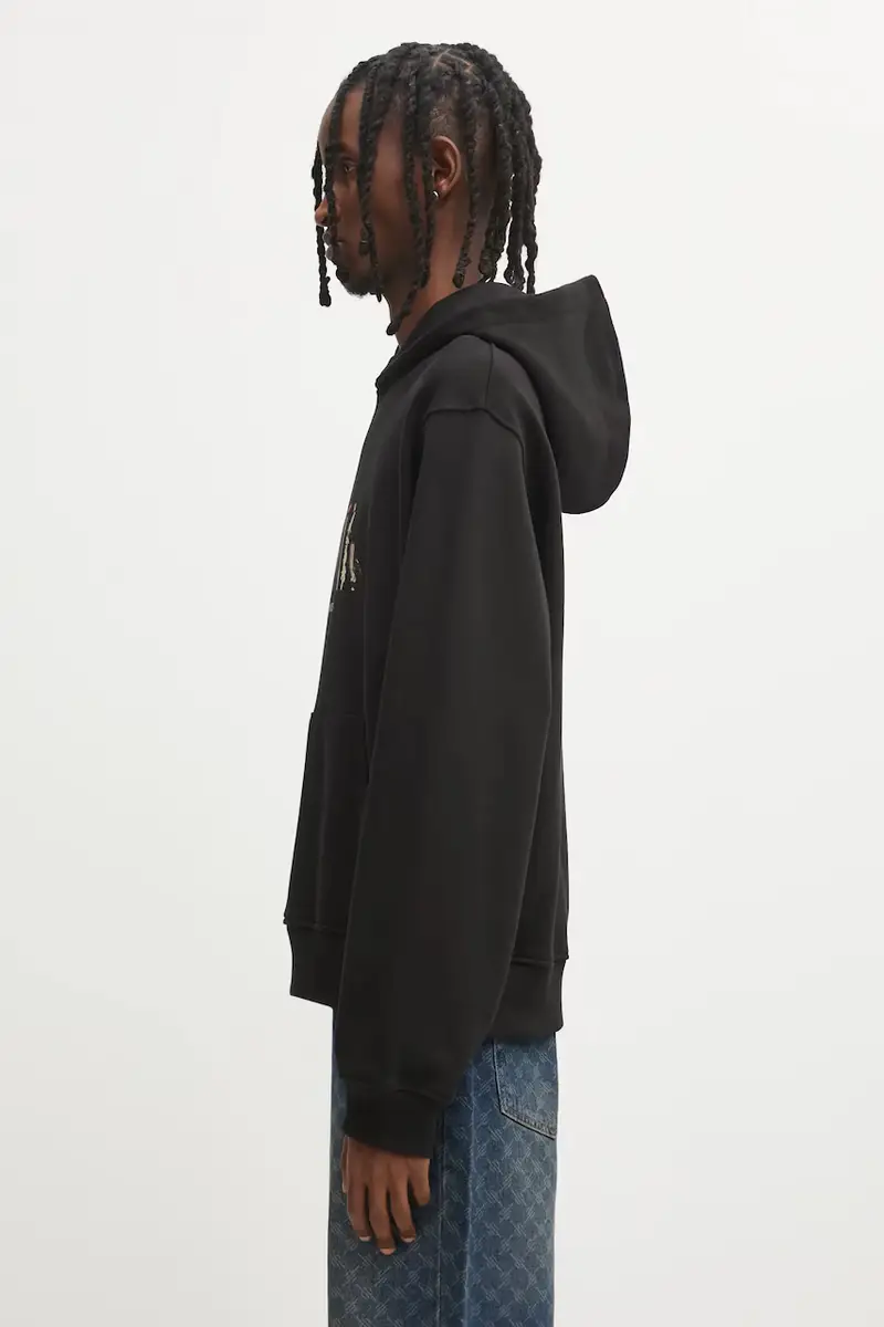 felpa in cotone Light Cycle Hoodie uomo colore nero con cappuccio 2521100 miniatura 2