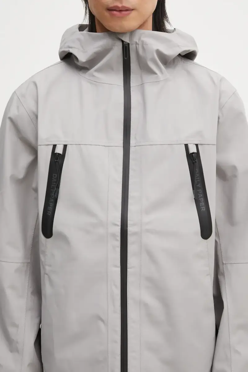 giacca impermeabile Kunle Rain Jacket Grigio miniatura 5