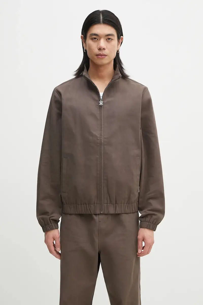 giacca in cotone Twill Track Jacket colore marrone 2511120