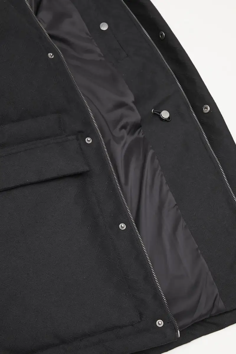 giacca Oba Monogram Puffer Nero miniatura 5