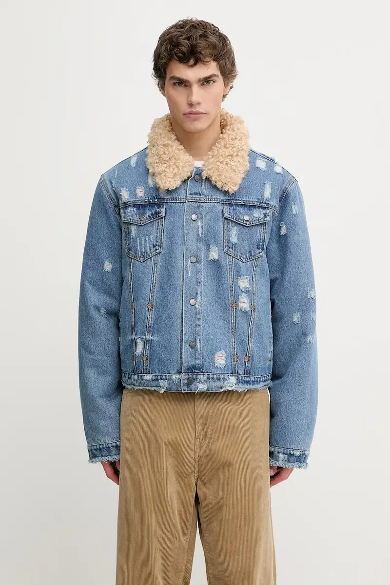 giacca reversibile Reversible Fur Blu miniatura 4