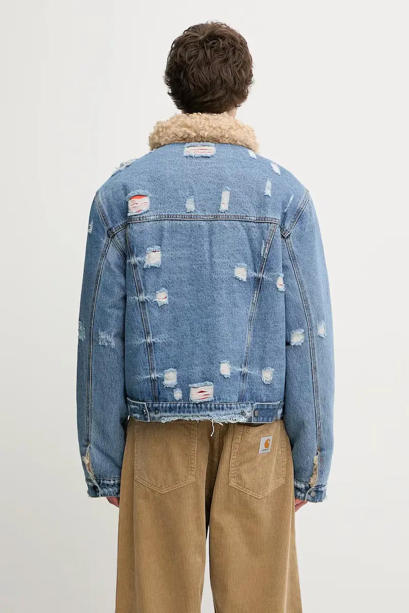 giacca reversibile Reversible Fur Blu miniatura 5